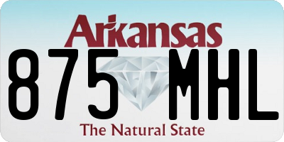 AR license plate 875MHL