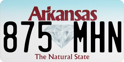 AR license plate 875MHN