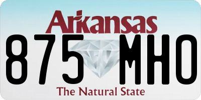 AR license plate 875MHO