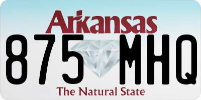 AR license plate 875MHQ