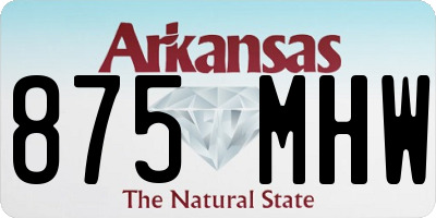AR license plate 875MHW