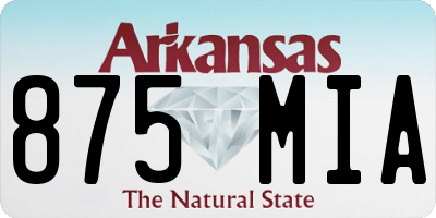 AR license plate 875MIA