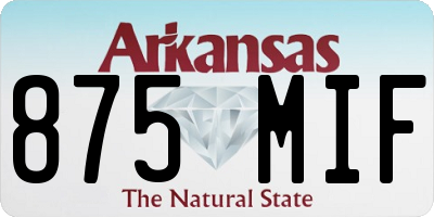 AR license plate 875MIF