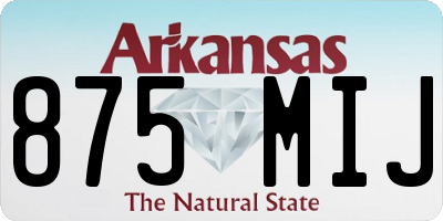 AR license plate 875MIJ
