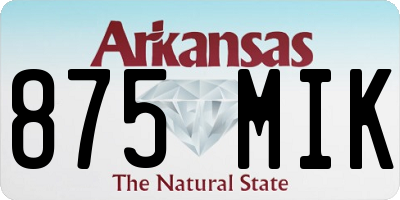 AR license plate 875MIK