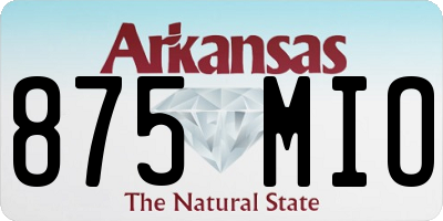 AR license plate 875MIO