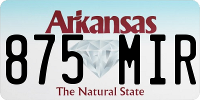 AR license plate 875MIR