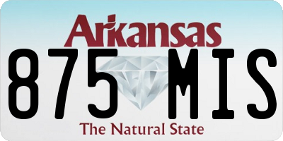 AR license plate 875MIS
