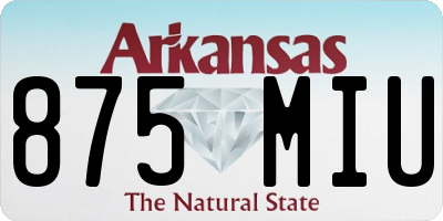 AR license plate 875MIU