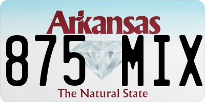 AR license plate 875MIX