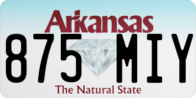 AR license plate 875MIY