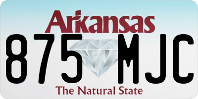 AR license plate 875MJC