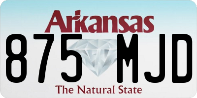 AR license plate 875MJD