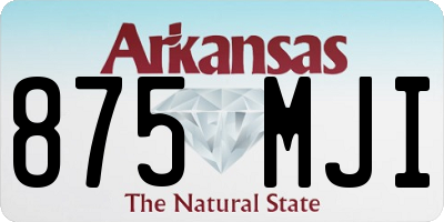 AR license plate 875MJI