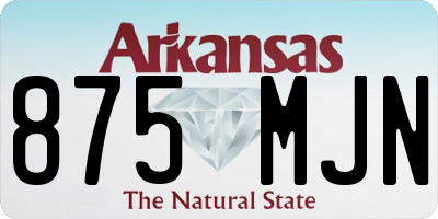 AR license plate 875MJN