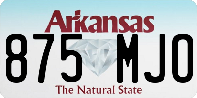 AR license plate 875MJO