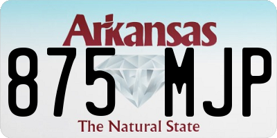 AR license plate 875MJP