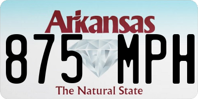 AR license plate 875MPH