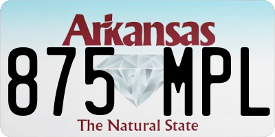 AR license plate 875MPL