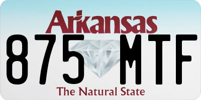 AR license plate 875MTF