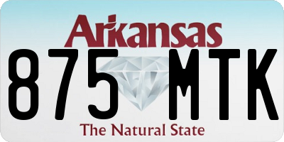 AR license plate 875MTK