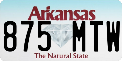 AR license plate 875MTW
