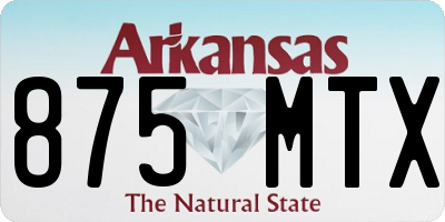 AR license plate 875MTX