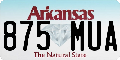AR license plate 875MUA