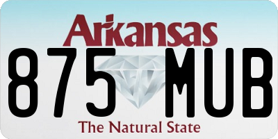 AR license plate 875MUB