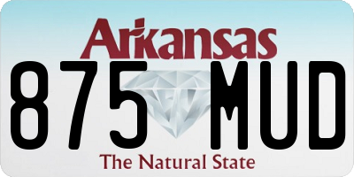 AR license plate 875MUD