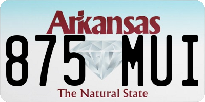 AR license plate 875MUI