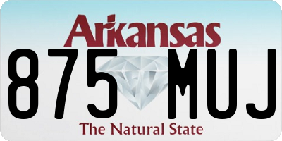 AR license plate 875MUJ