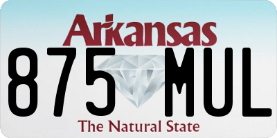 AR license plate 875MUL