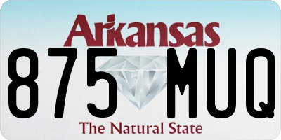 AR license plate 875MUQ