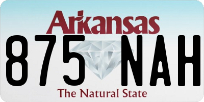 AR license plate 875NAH