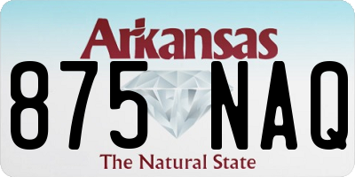 AR license plate 875NAQ