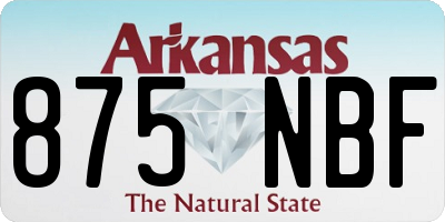 AR license plate 875NBF