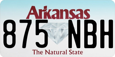 AR license plate 875NBH