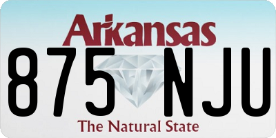 AR license plate 875NJU