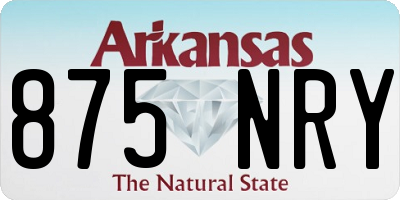 AR license plate 875NRY
