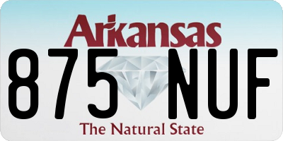 AR license plate 875NUF