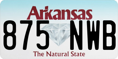 AR license plate 875NWB