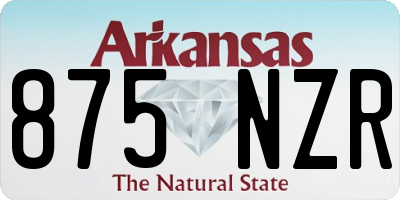 AR license plate 875NZR