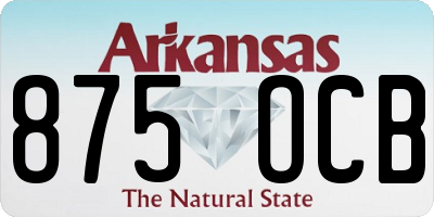 AR license plate 875OCB