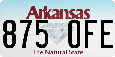 AR license plate 875OFE