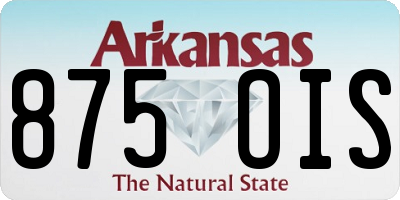 AR license plate 875OIS