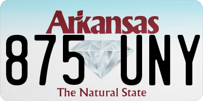 AR license plate 875UNY