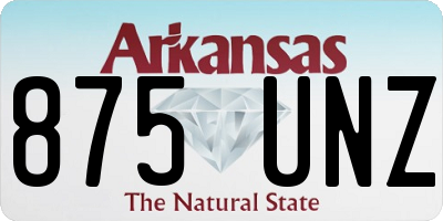 AR license plate 875UNZ