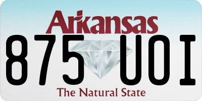 AR license plate 875UOI