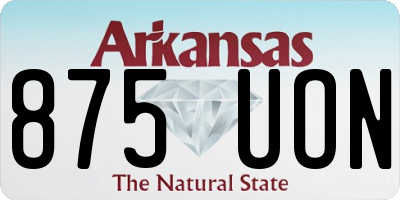 AR license plate 875UON
